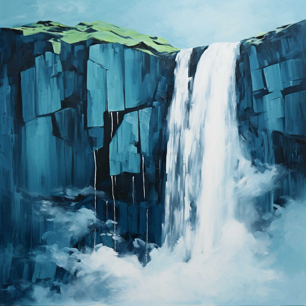 waterfall painting idea paintingideas.io